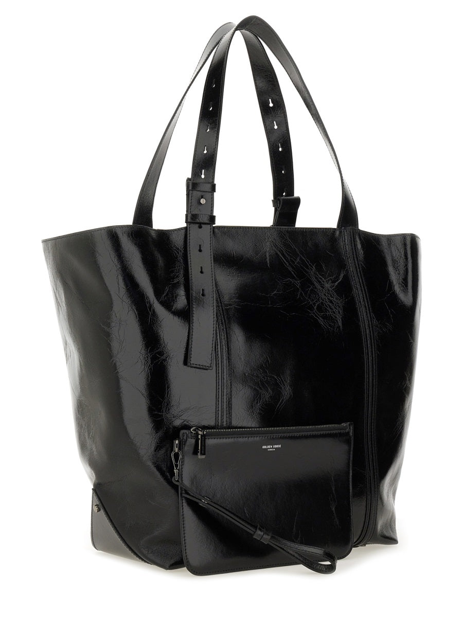 Golden Goose Leather Tote Bag — Black