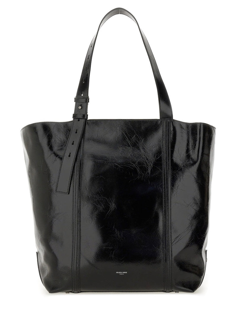 Golden Goose Leather Tote Bag — Black
