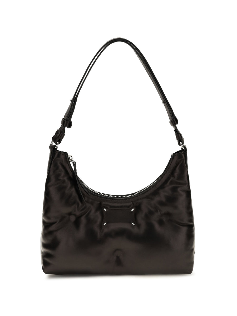 Maison Margiela Quilted Lambskin Shoulder Bag — Black Lamb Ovis Aries