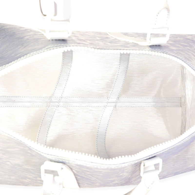 Louis Vuitton Clear Epi Pvc Wavy Keepall Bandoulière 50 White Plastic/rubber Handbag