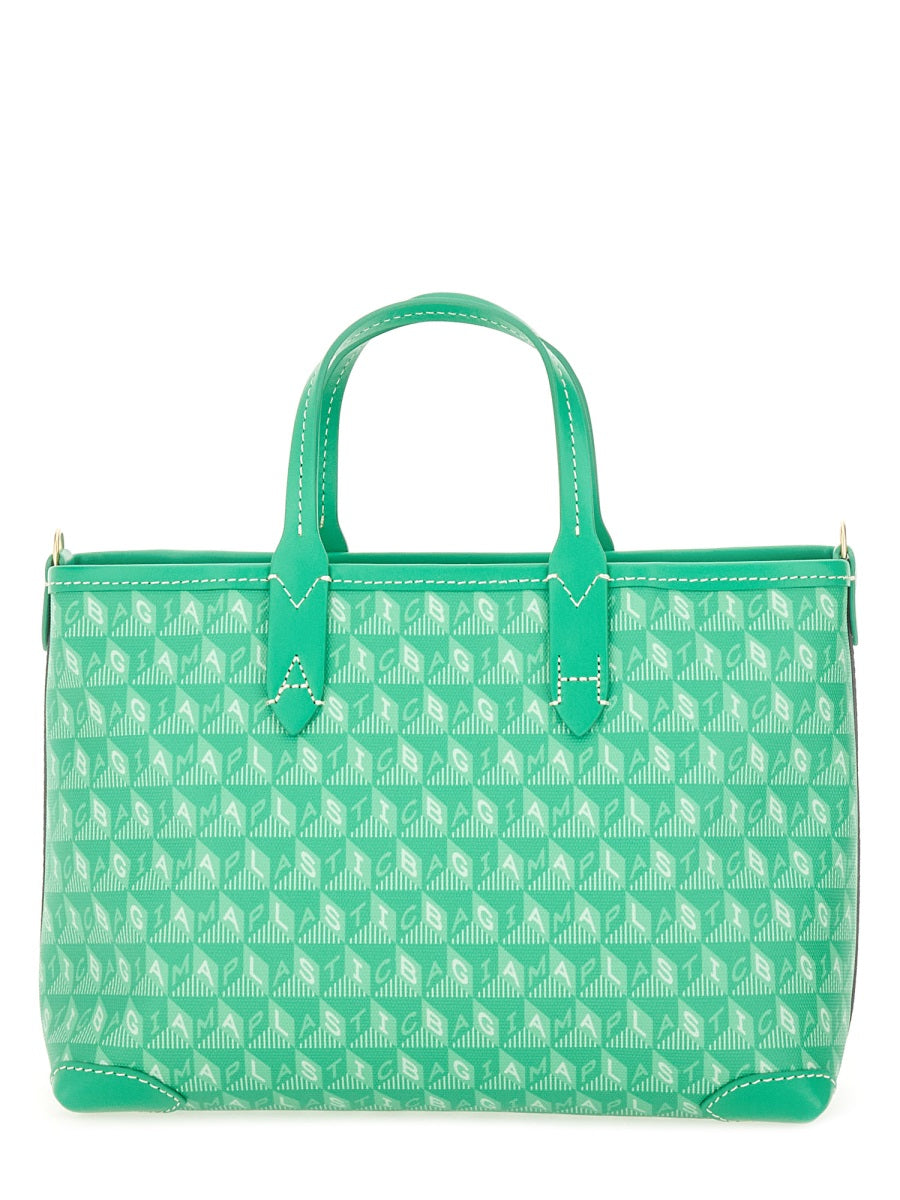 Anya Hindmarch Plastic Bag Pattern Tote — Green Cowhide - Bos Taurus