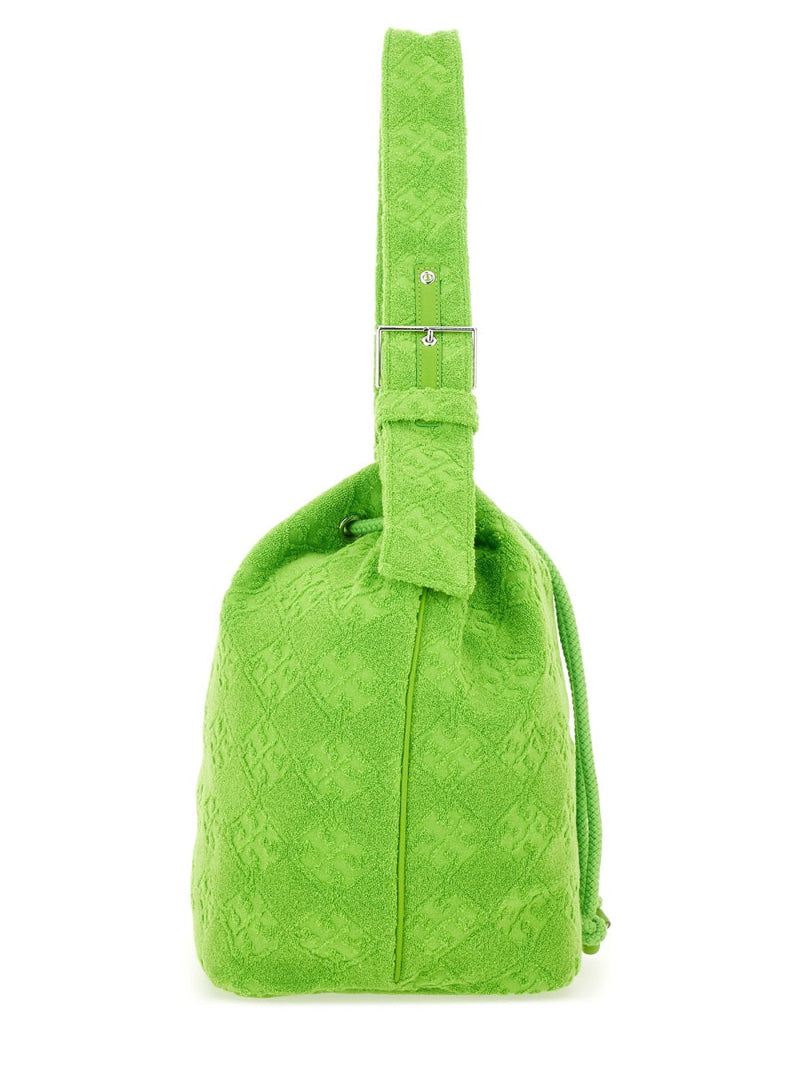 Tory Burch Bucket Bag — Green Cotton