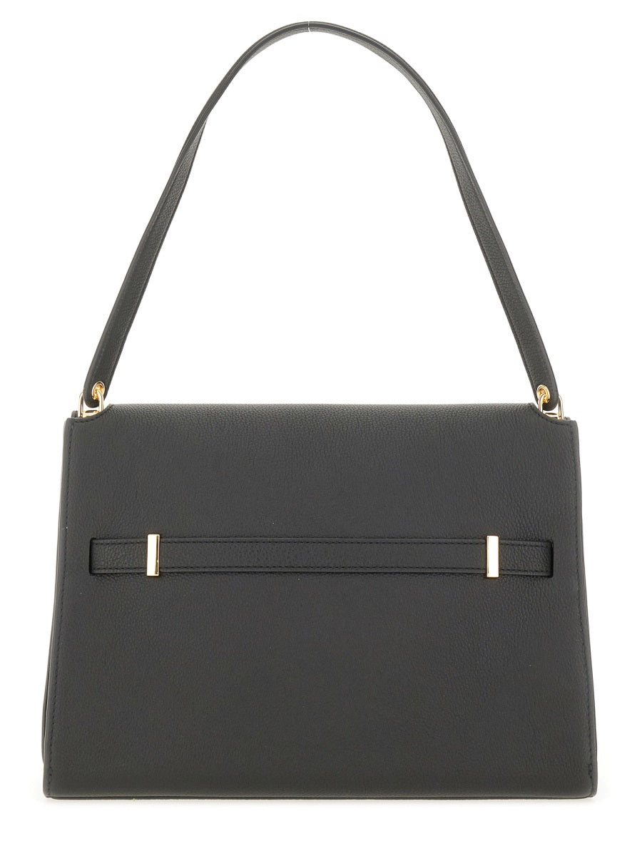Tory Burch Lee Radziwill Shoulder Bag — Black Cow Leather