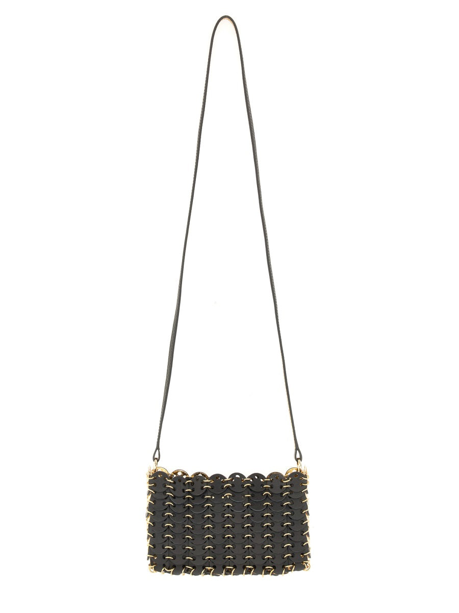 Rabanne Shoulder Bag — Black Leather