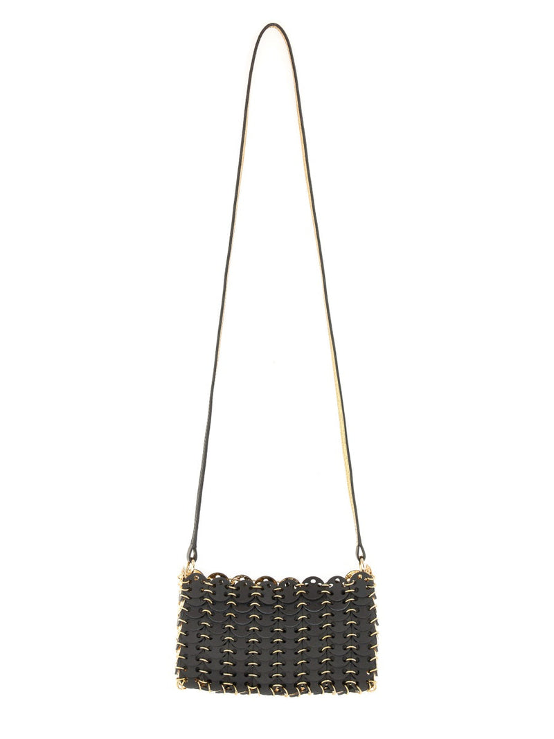 Rabanne Shoulder Bag — Black Leather