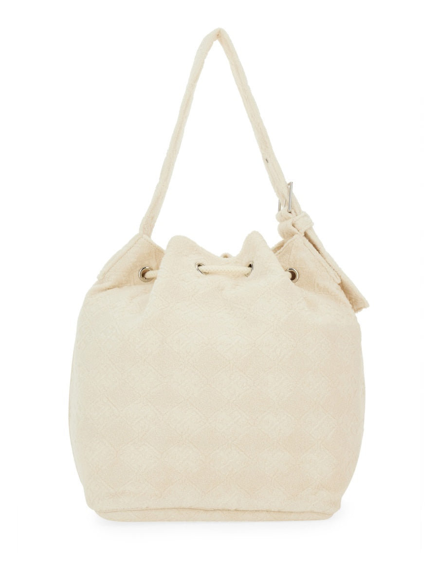 Tory Burch Bucket Bag — Ivory Cotton Polyamide Elastan