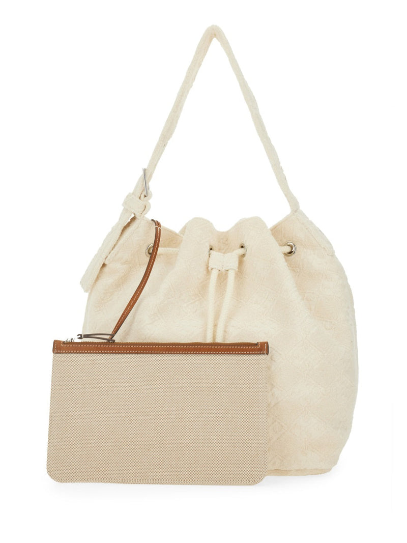 Tory Burch Bucket Bag — Ivory Cotton Polyamide Elastan