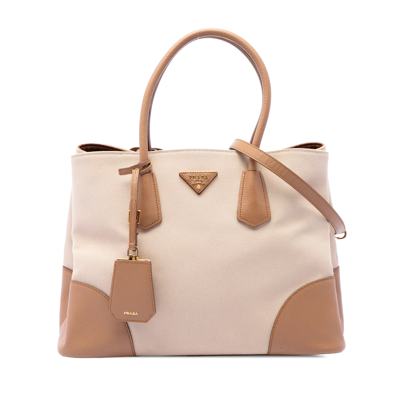 Medium Canvas and Saffiano Cuir Double Satchel - Image 1