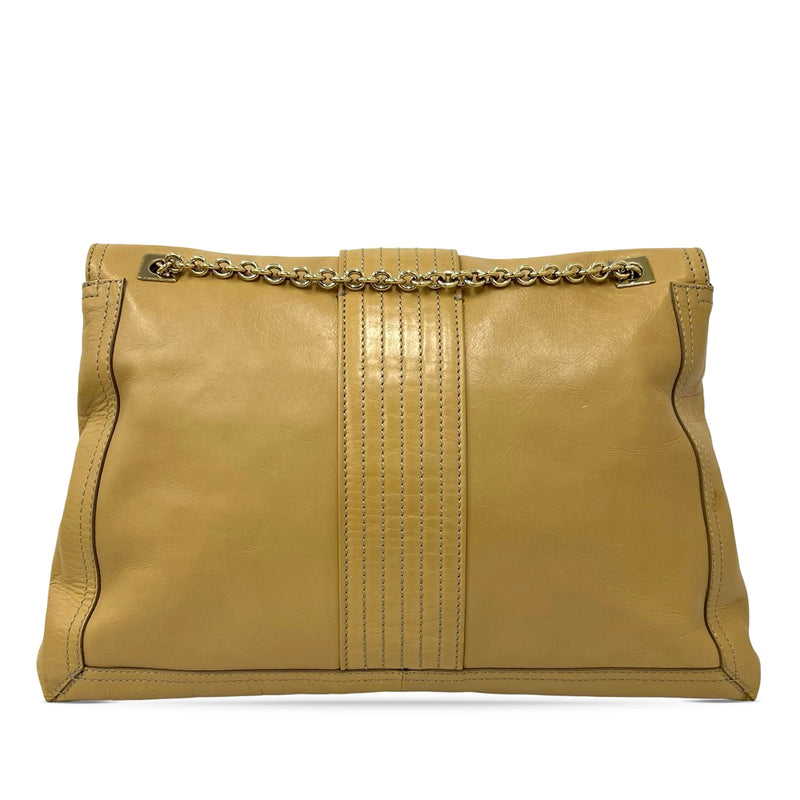 Leather Maxi Baguette Flap Bag - Image 2