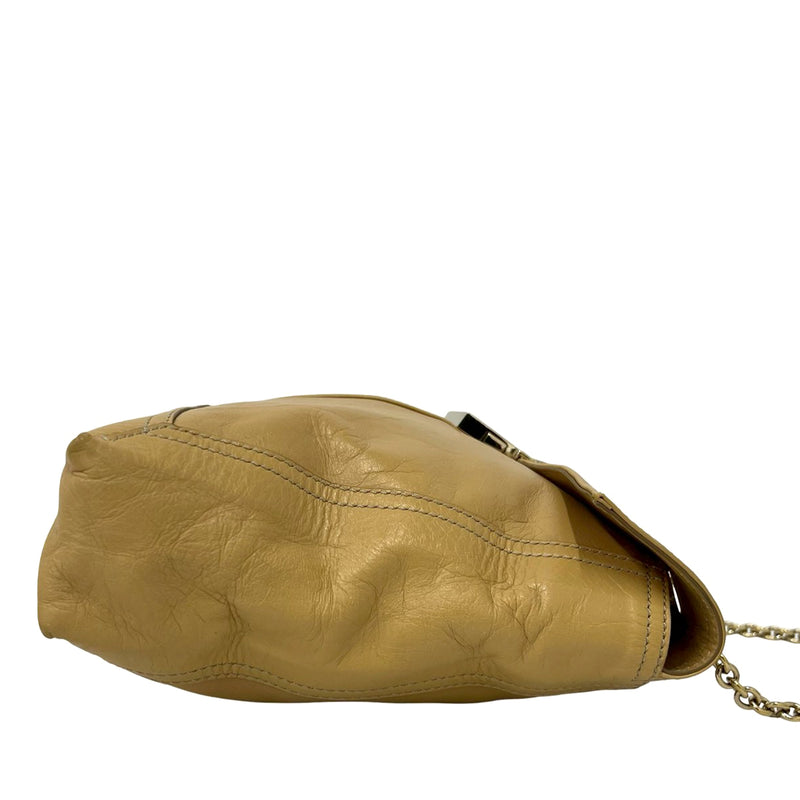 Leather Maxi Baguette Flap Bag - Image 6