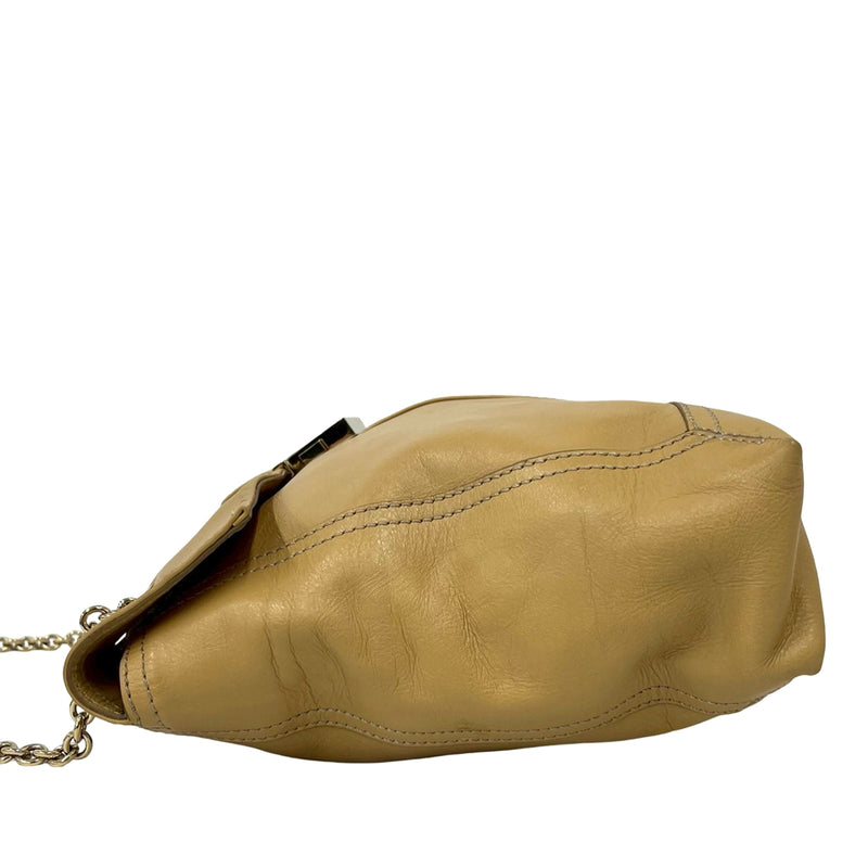 Leather Maxi Baguette Flap Bag - Image 7