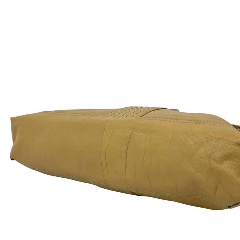 Leather Maxi Baguette Flap Bag - Image 8