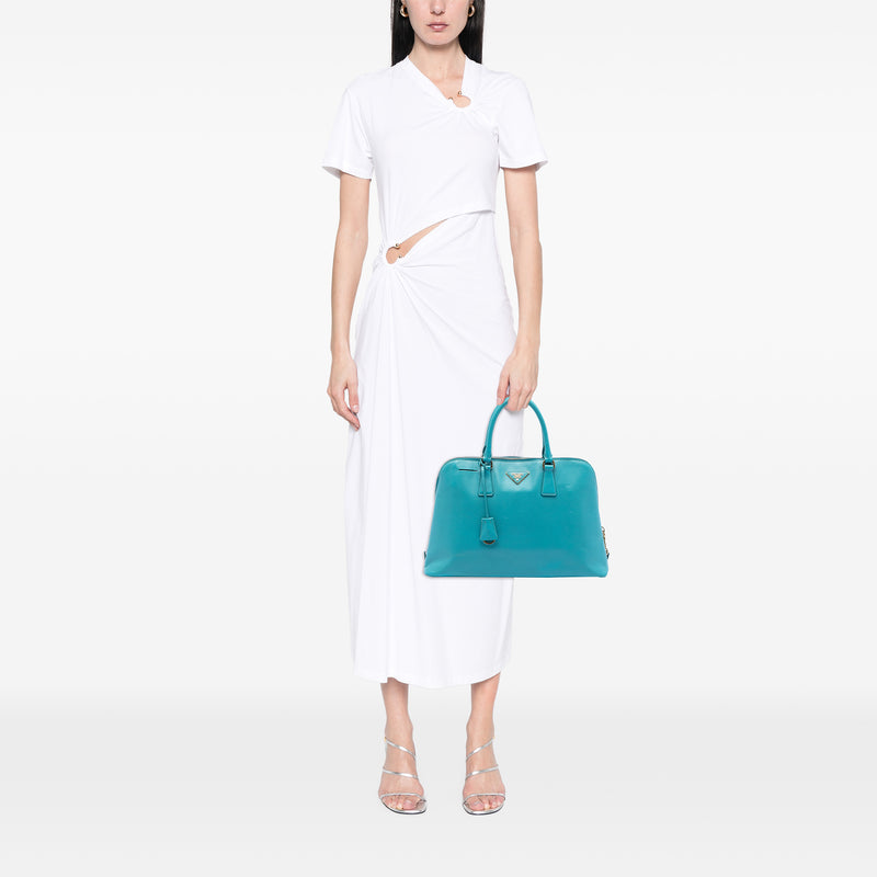 Large Saffiano Lux Promenade Satchel - Image 6