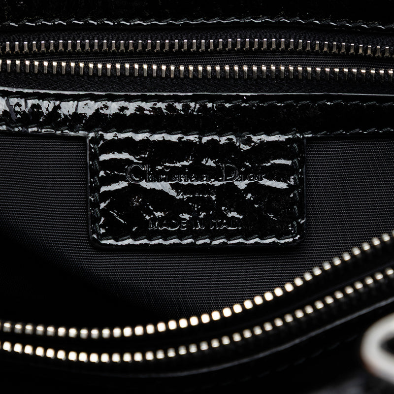 Large Patent Cannage Lady Dior Soft Shopping Tote - Image 5