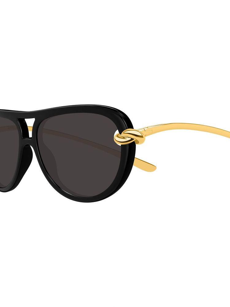 Bottega Veneta Bv1418s Bio Injection Acetate Sunglasses — Black