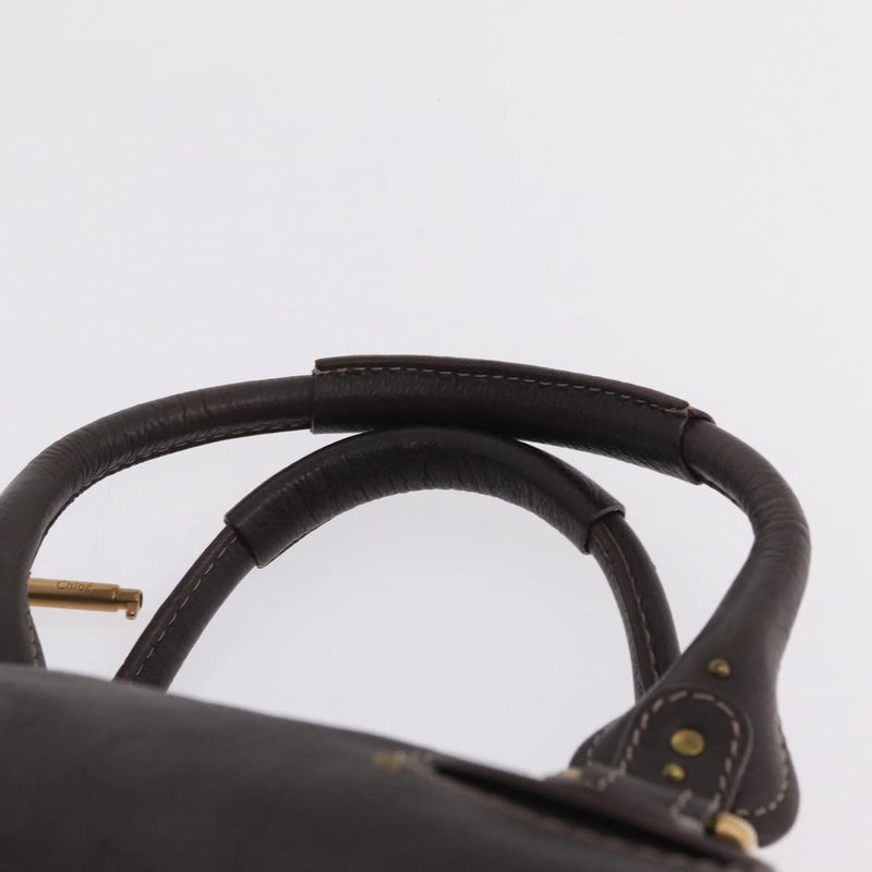 Chloe Paddington Lock Leather Brown Bag