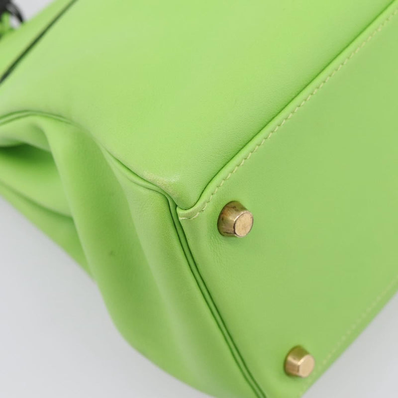 Hermes Kelly Green Gulliver With Gold Hardware Leather Bag