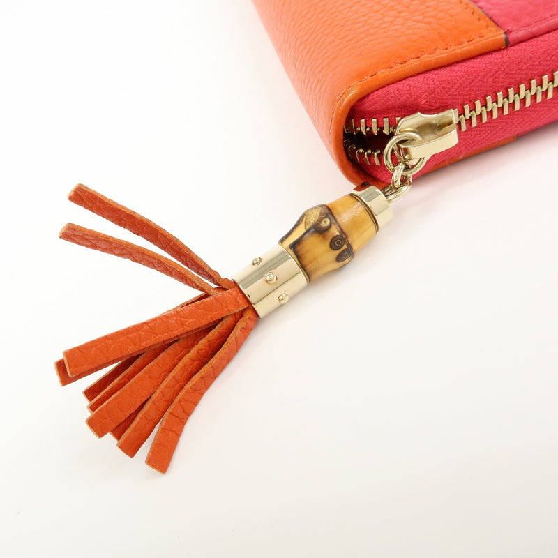 Gucci Bamboo Tassel Zip Leather Pink Accessory