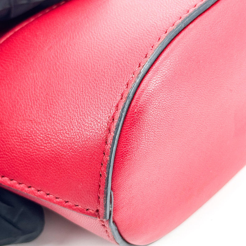 Valentino Garavani Vlogo Drawstring Bucket Leather Gold Bag