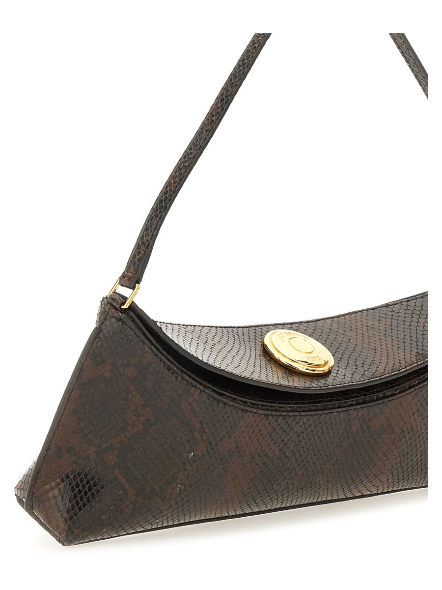 Jacquemus Ovalo Clutch — Brown Leather