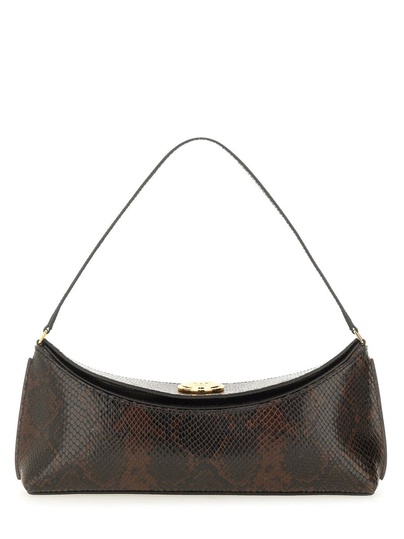 Jacquemus Ovalo Clutch — Brown Leather