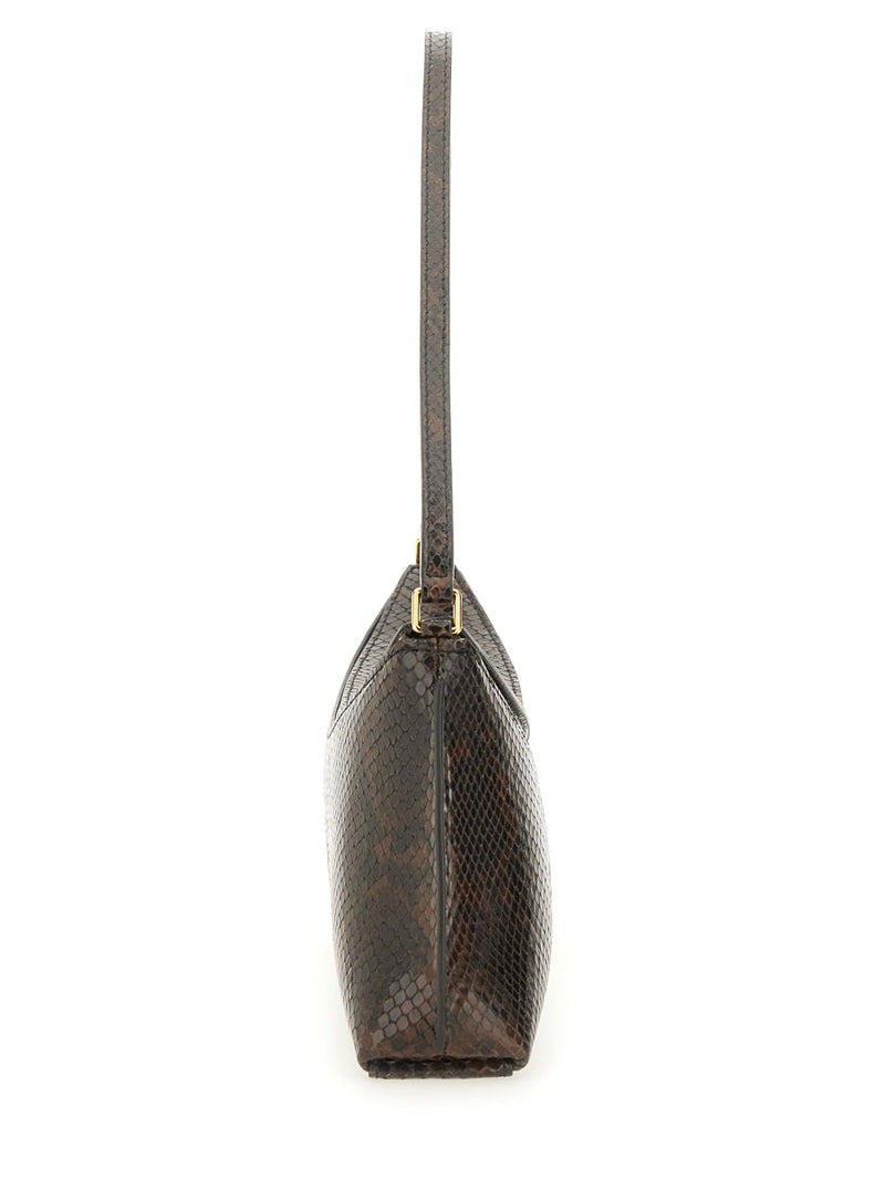 Jacquemus Ovalo Clutch — Brown Leather