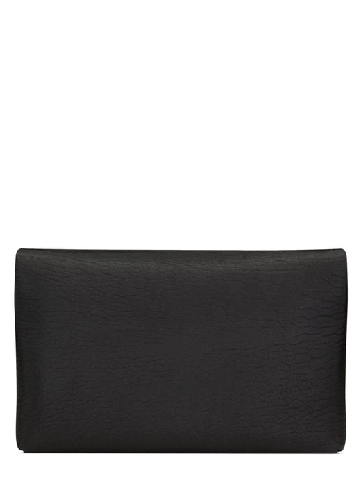 Saint Laurent Cassandre Clutch — Black Lambskin