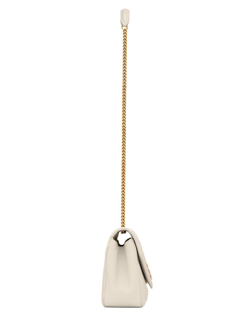 Saint Laurent Shoulder Bag — White Leather