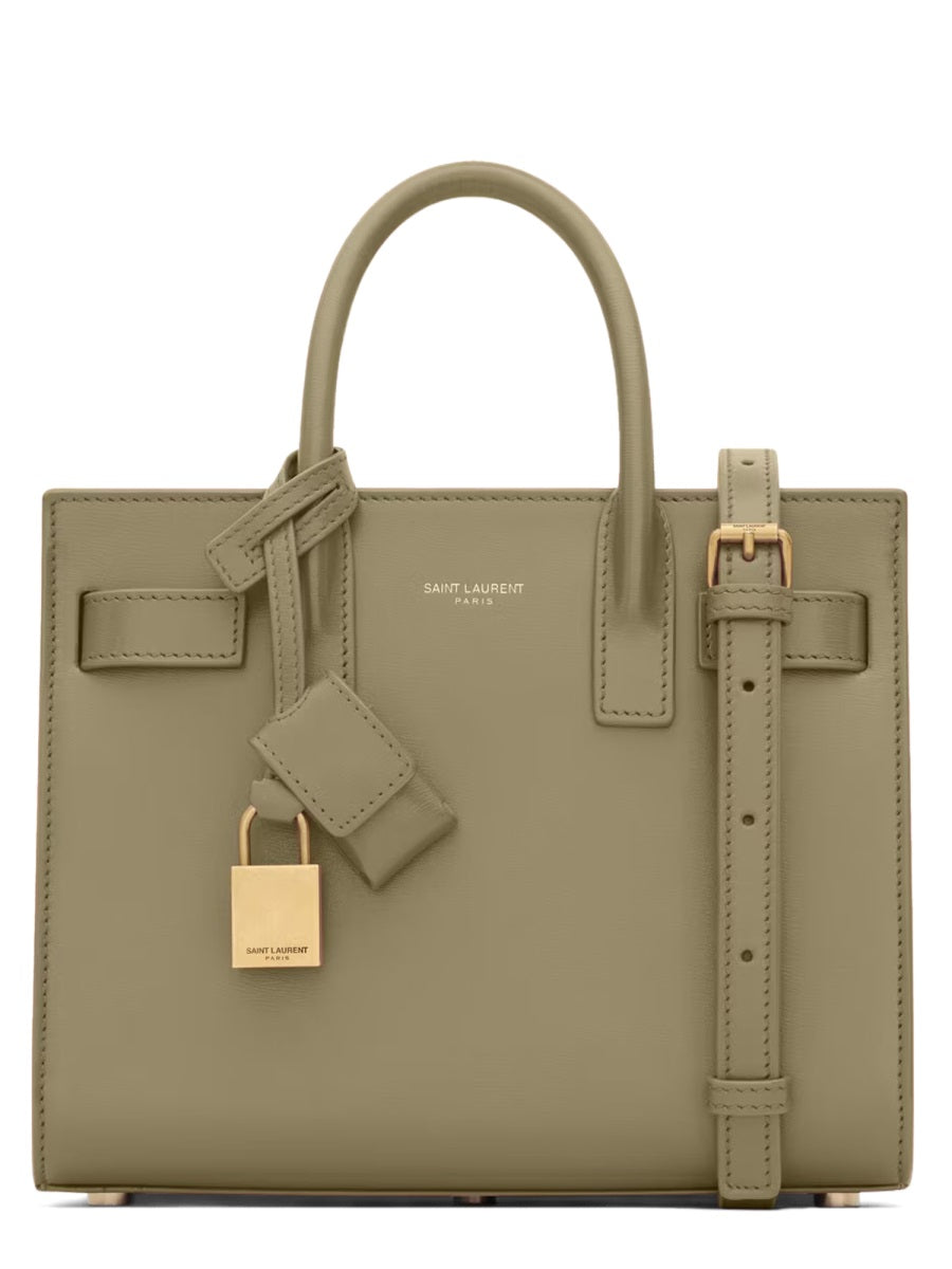Saint Laurent Top Handle Bag — Green Calfskin