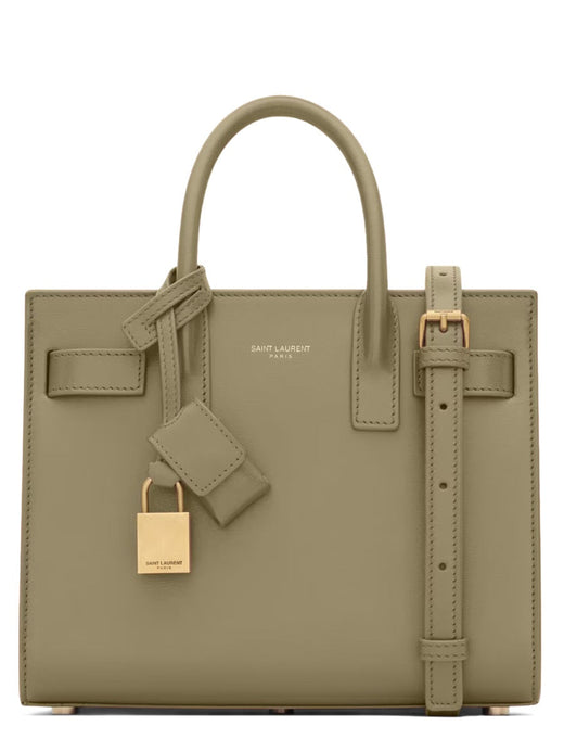 Saint Laurent Top Handle Bag — Green Calfskin