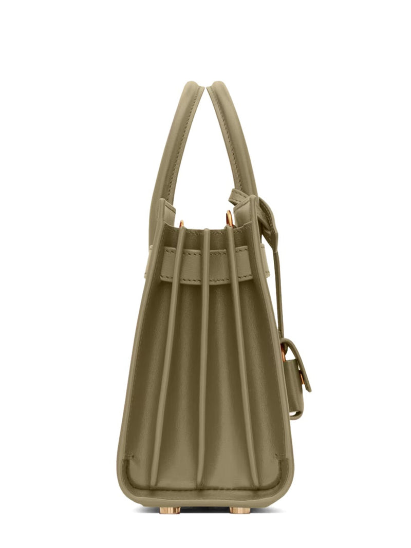Saint Laurent Top Handle Bag — Green Calfskin