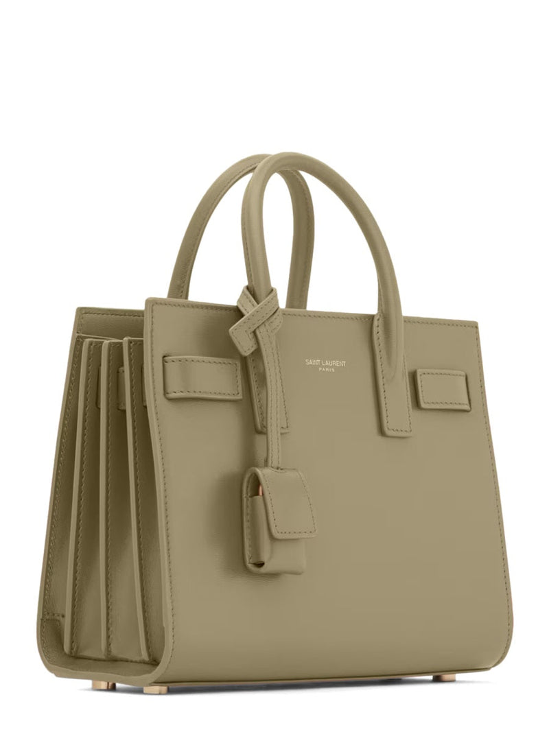 Saint Laurent Top Handle Bag — Green Calfskin