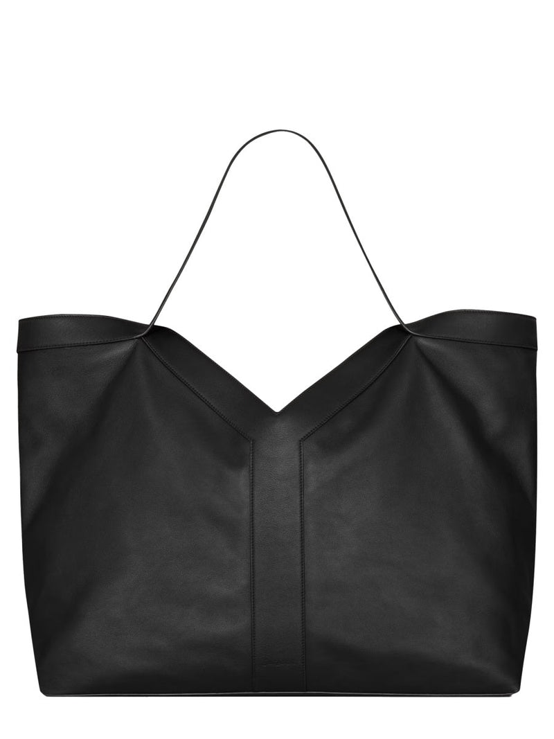 Saint Laurent Calfskin Tote Bag — Black