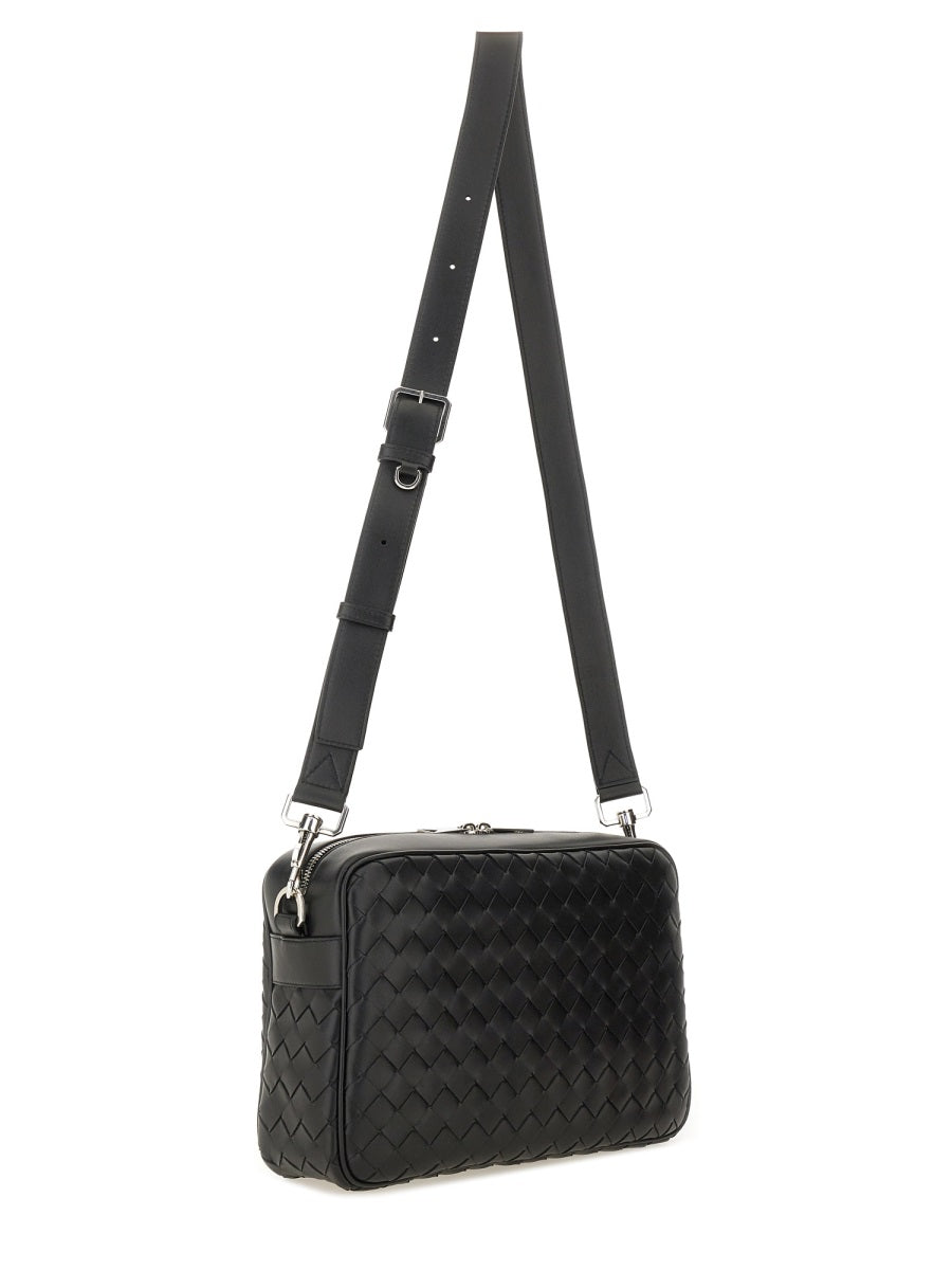 Bottega Veneta Room Shoulder Bag — Black Calfskin