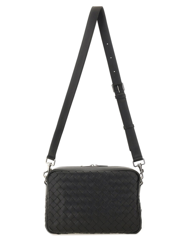 Bottega Veneta Room Shoulder Bag — Black Calfskin