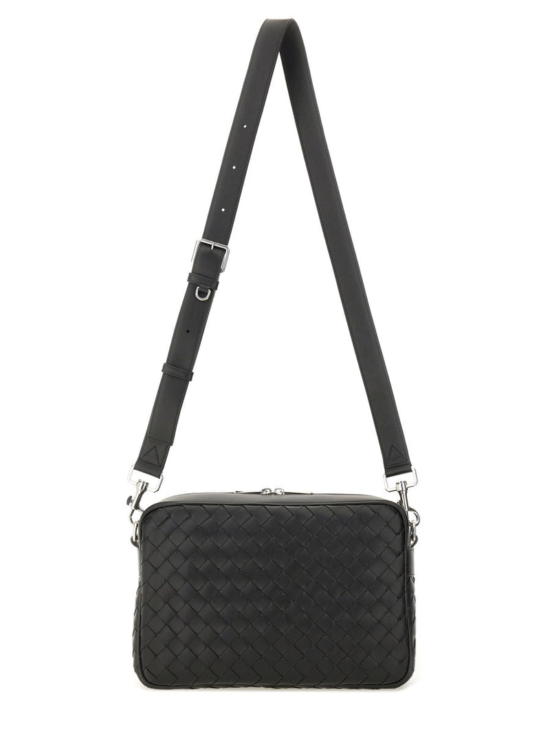 Bottega Veneta Room Shoulder Bag — Black Calfskin