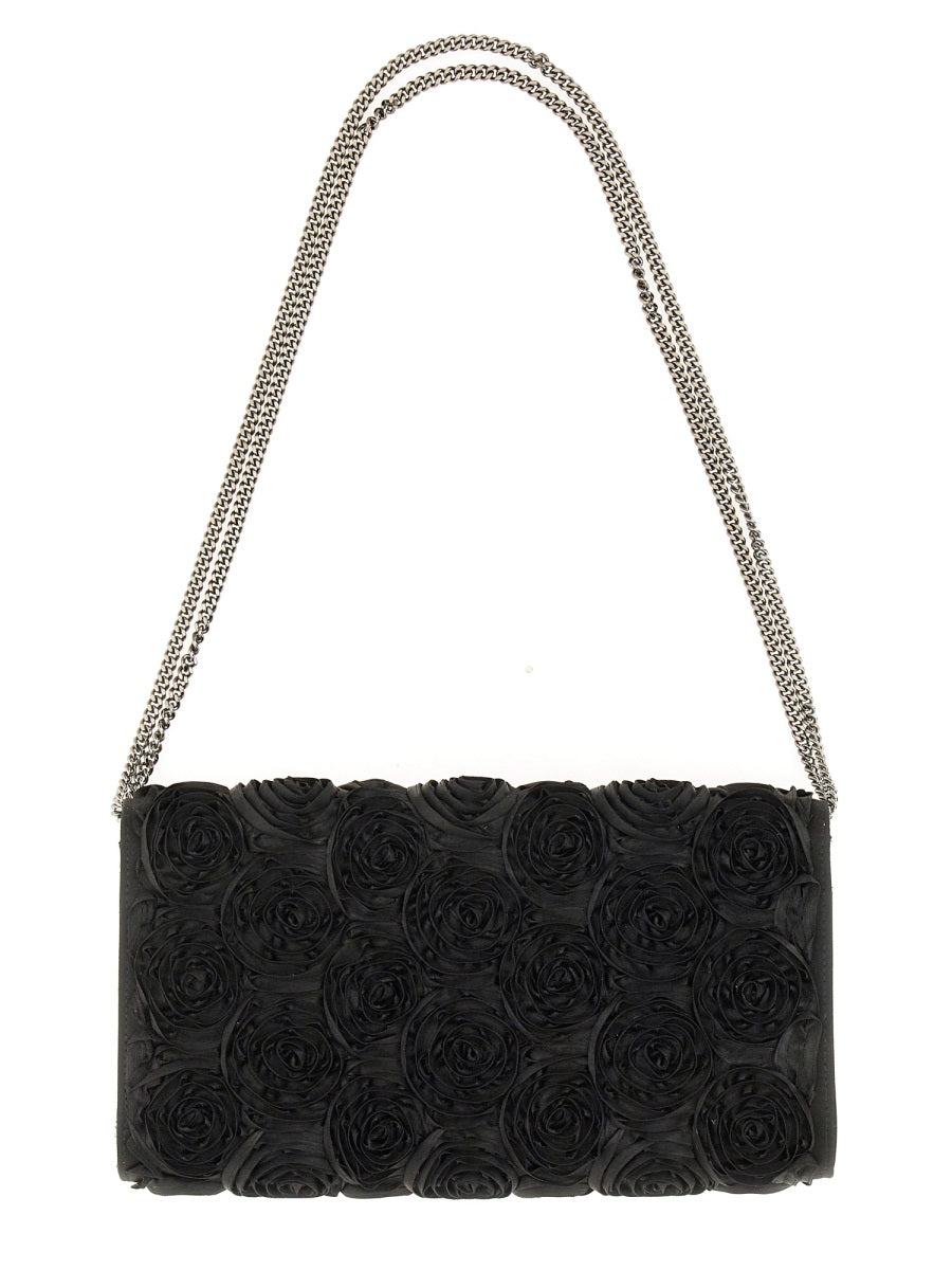Roger Vivier Clutch — Black Viscose Silk