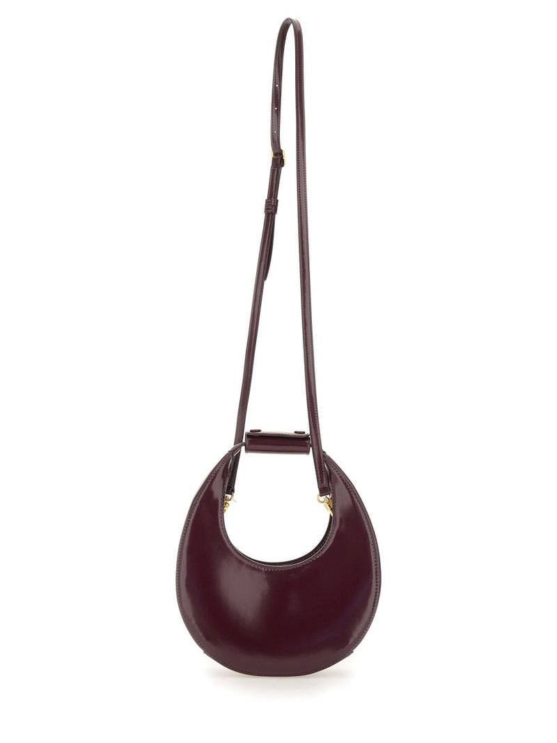 Staud Mini Moon Shoulder Bag — Red Cow Leather (bos Taurus)