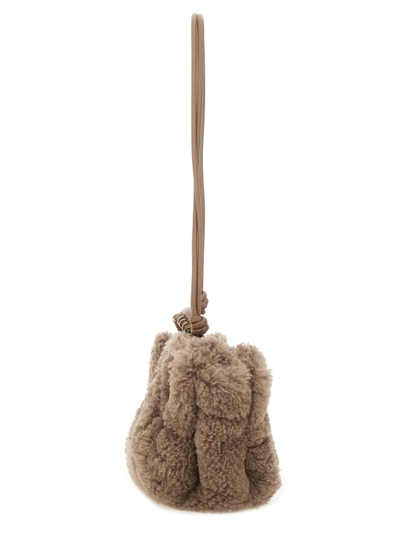 Hereu Arta Curly Mini Bag — Gray Leather