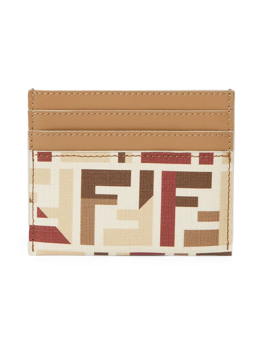Fendi Card Case — Beige Polyurethane Wallets & Purses