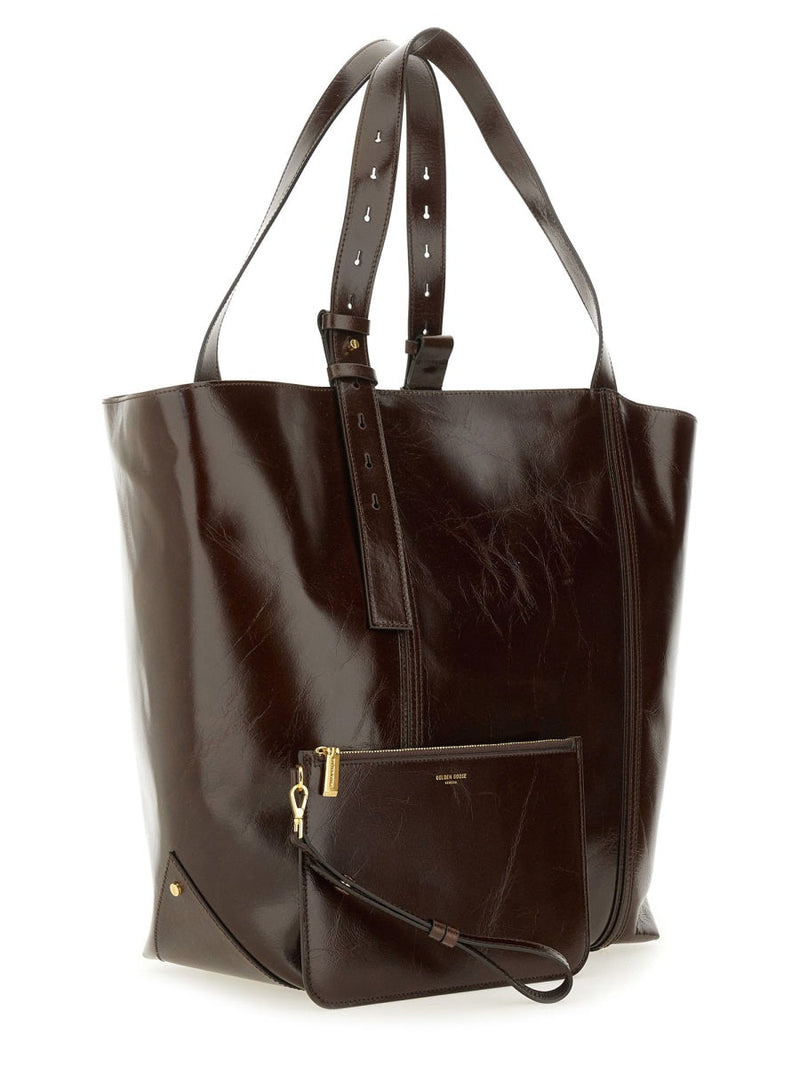 Golden Goose Leather Tote Bag — Brown