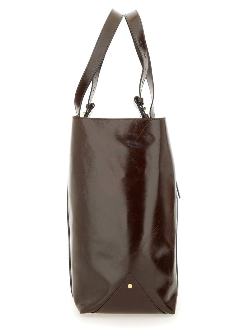 Golden Goose Leather Tote Bag — Brown