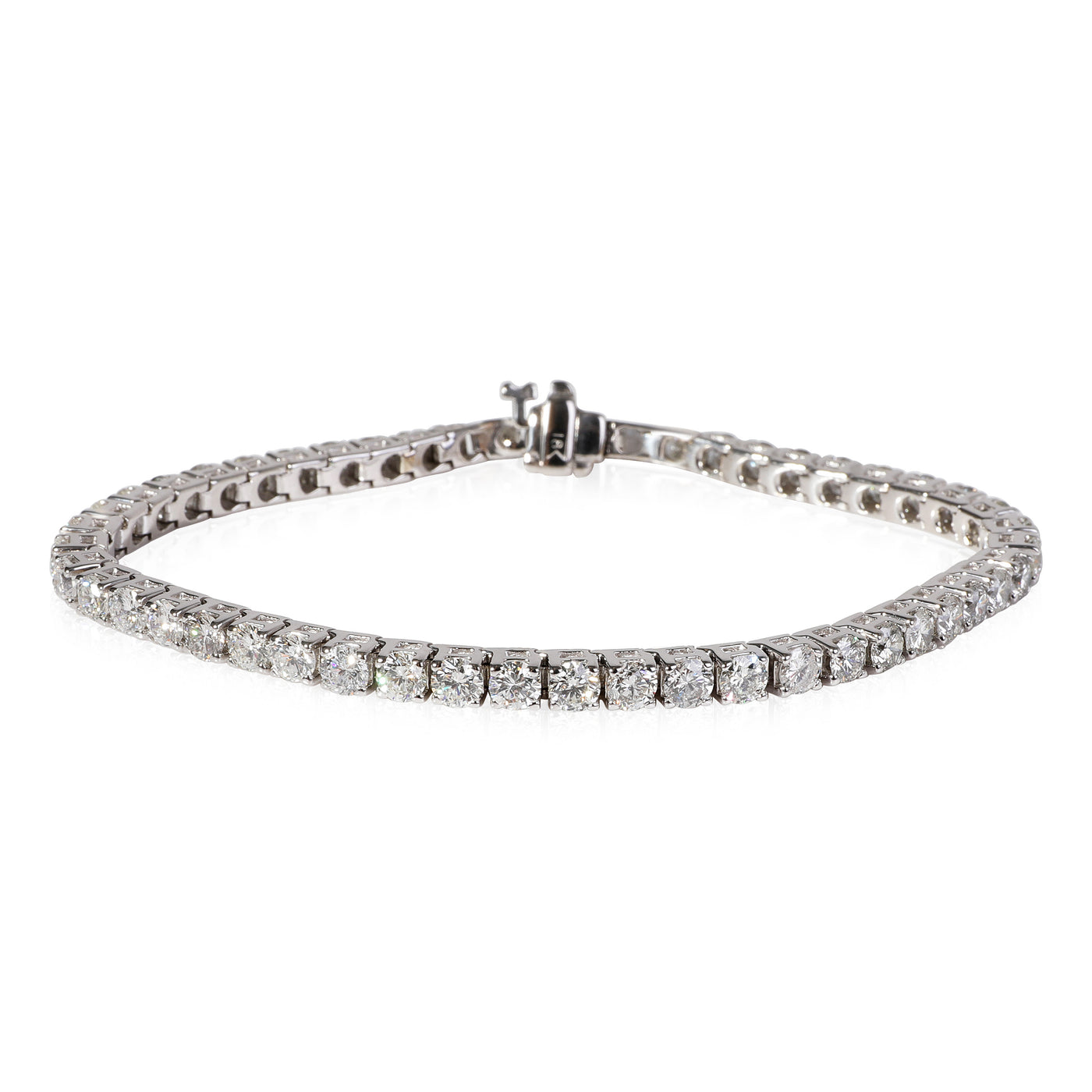 Diamond Tennis Bracelet 18k White Gold 7.25 Ctw
