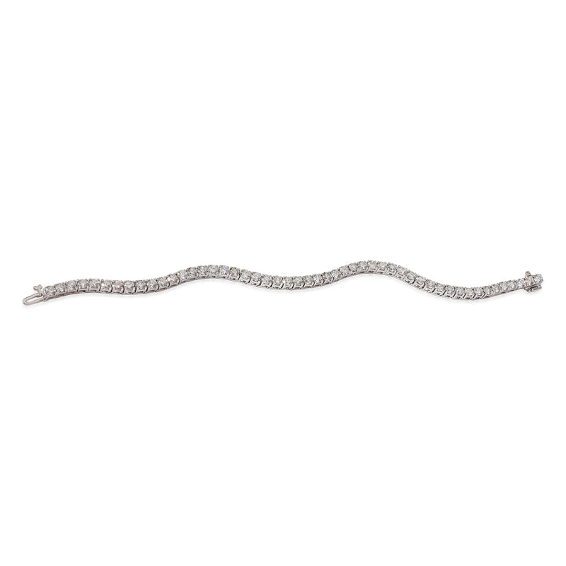 Diamond Tennis Bracelet 18k White Gold 7.25 Ctw