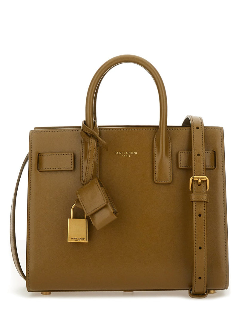 Saint Laurent Sac De Jour Shoulder Bag — Green Domesticated Calf Leather