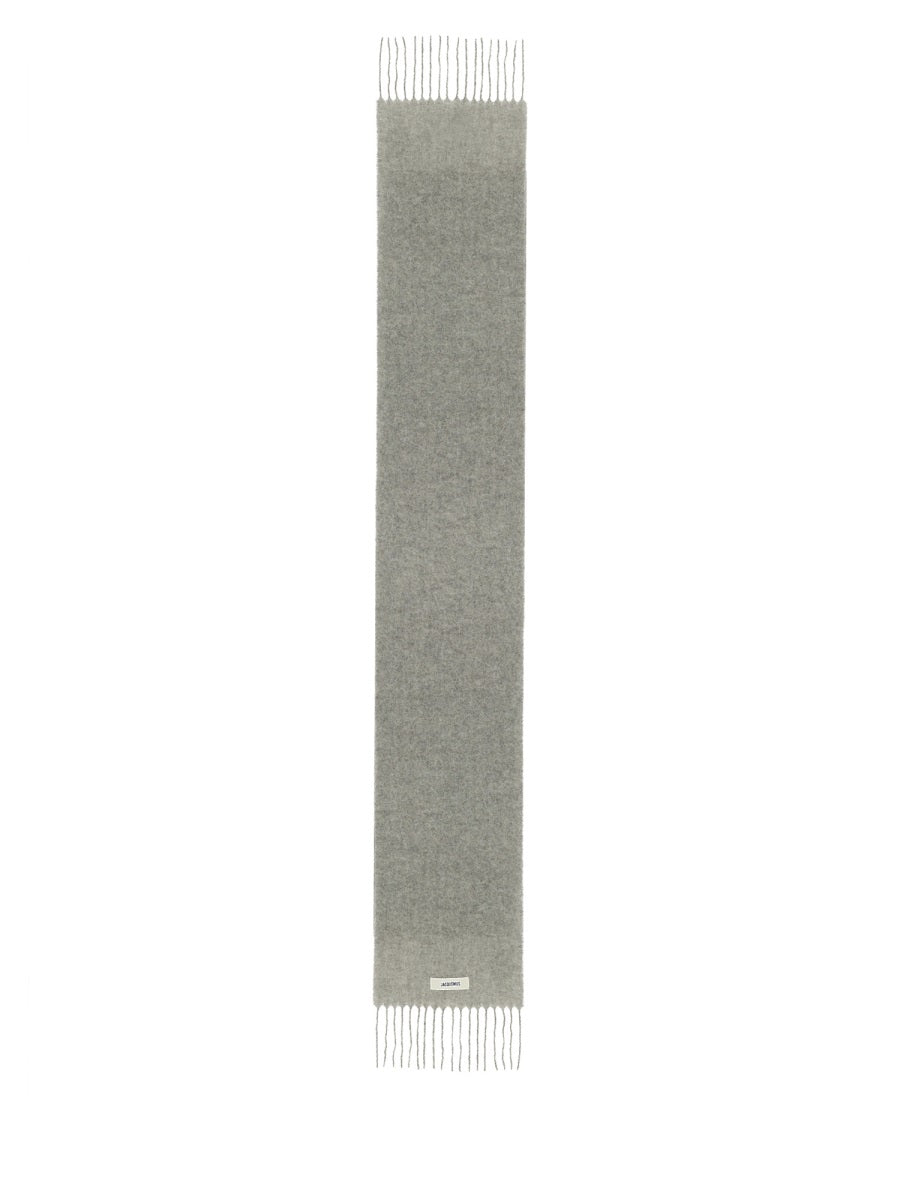 Jacquemus Mohair Blend Scarf — Gray Scarfs