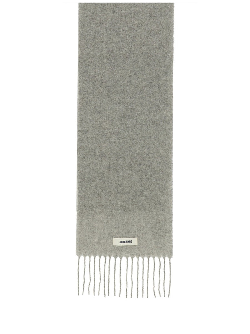 Jacquemus Mohair Blend Scarf — Gray Scarfs
