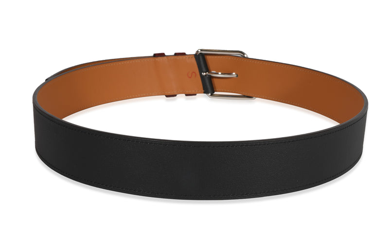 Hermès Noir & Gold Sombrero Partner 40 Belt 90 Black Leather