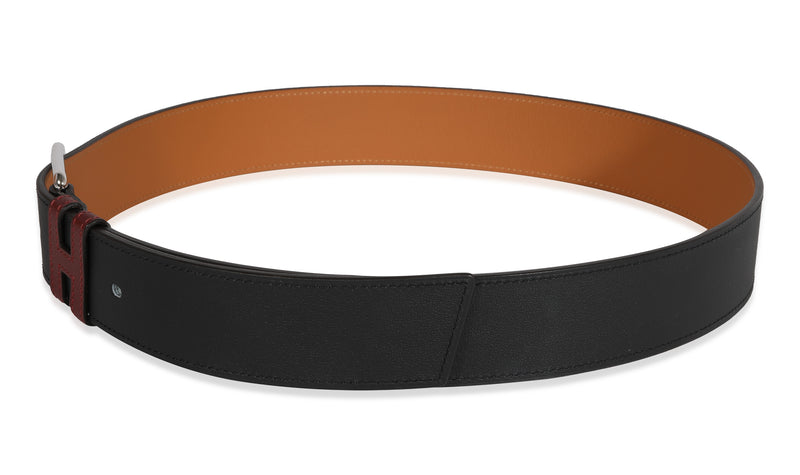 Hermès Noir & Gold Sombrero Partner 40 Belt 90 Black Leather