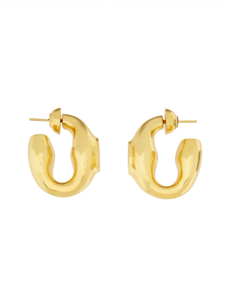 Patou Gold Signet Earrings — Brass